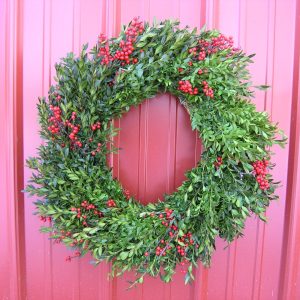 Christmas Farms Boxwood and Berries Wreath